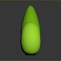 Green Cartoon Snake Character 3D Model With White Belly Black Eyes And Red Tongue