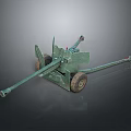 Vintage Military Vehicle Equipped With Artillery Gun Wheel And Support Bracket