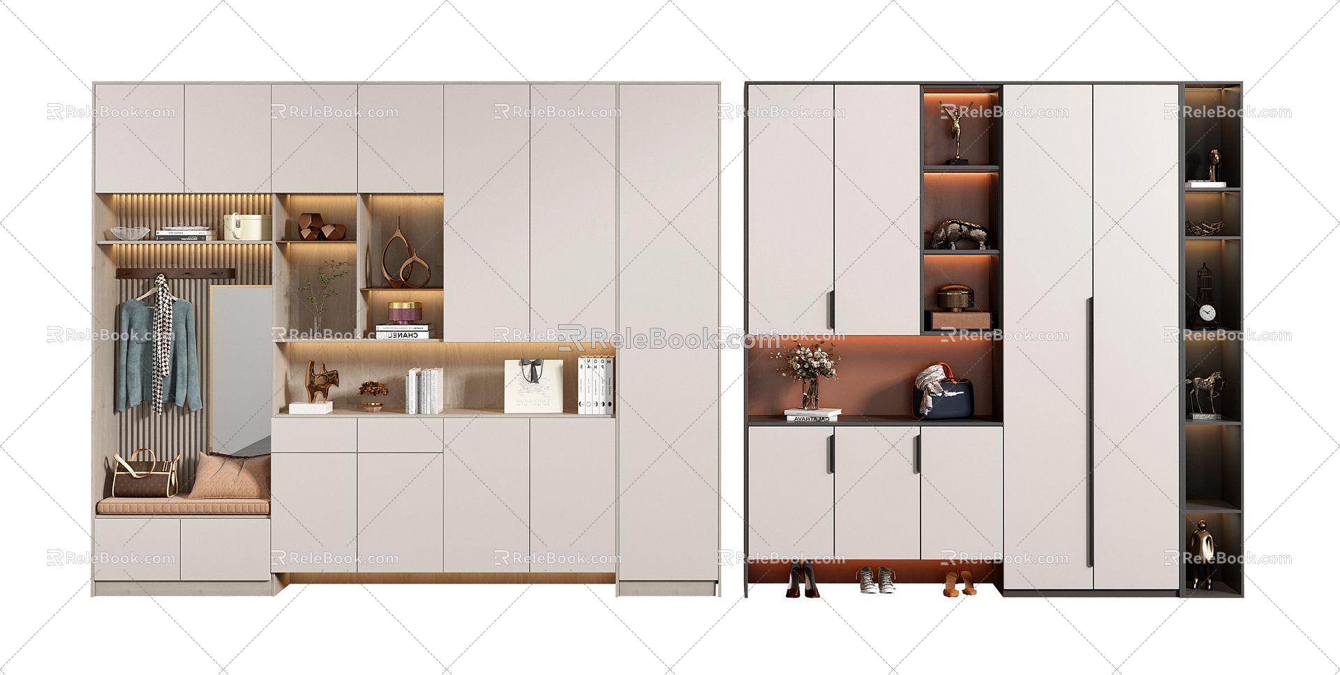 Modern shoe cabinet 3d model