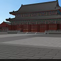 Traditional Chinese Ancient Architecture Birds Eye View Symmetrical Layout Courtyards And Pagoda