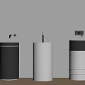 Column basin vertical basin wash basin 3d model