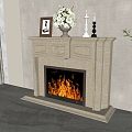 French Fireplace 3d model