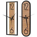Modern Wooden Wall Clocks With Black Frame And Black Hands Showing 12 And 6 Numbers