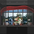 Elegant Hotel Lobby Front Desk Reception With Modern Design Large Windows And Flower Decorations