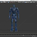 Robot mechanical warrior sci-fi robot mecha warrior sci-fi warrior destroyer future high-tech low-face number low-model simple model film and television level 3d model