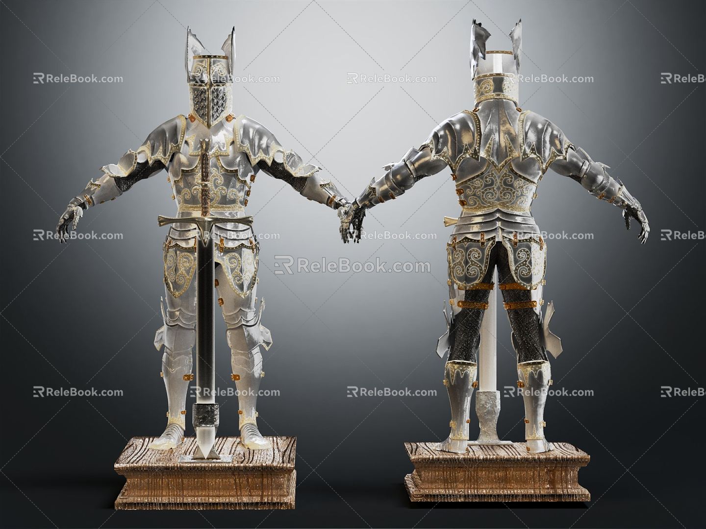 European armor armor suit armor suit 3d model