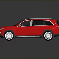 Luxury Red SUV With Black Roof And Silver Alloy Wheels On Reflective Surface