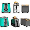 Stylish Kitchen Appliances Toasters With Various Turquoise Silver Black Gray Modern Designs