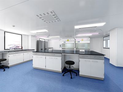 Modern Laboratory Sample Preparation Room 3d model