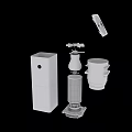 White Sleek Vertical Air Purifier With Modern Design For Home Daily Use