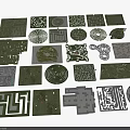 Green And Gray Maze Play Equipment With Various Shapes Different Sizes And Maze Boards