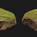 Modern Stone Moss Stone 3d model