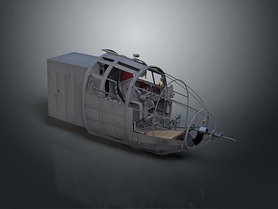 Modern Fighter Cabin Fighter Next Generation Aircraft 3d model