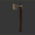 Axe Shaped Sculpture Carving With Wooden Handle And Metal Axe Head Artistic Design