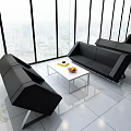 Modern Black Sofa Set With Sleek Design And Comfortable Seating Options