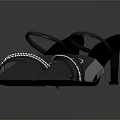 Fashionable High Heel Sandals With Pointed Toe And Beaded Straps Design