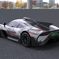 Mercedes AMG ONE High Performance Sports Car With Black And Red Aerodynamic Design Sleek Body