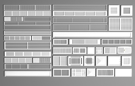 Modern air-conditioning outlet opening 3d model