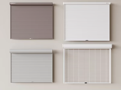Modern Window Blinds in Various Colors and Different Designs for Home Decor 3d model