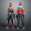 modern game character punk boy steampunk character steampunk character 3d model