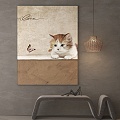 Quiet Animal Painting Decorative Painting 3d model