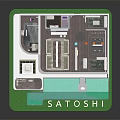 Satoshi Modern Restaurant Interior Design With Seating Area And Glass Elements Layout