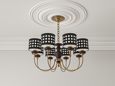 Middle Style Restaurant Chandelier 3d model