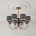 Middle Style Restaurant Chandelier 3d model