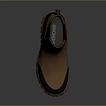 Brown And Black Leather Chelsea Boots With Non-slip Brown Sole Tread Design