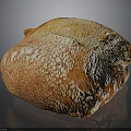 Freshly Baked Golden Crust Loaf of Bread with Flour Dusted Surface