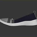 Gray Blue and White Casual Slip On Shoes with Comfortable Lightweight Design and Logo