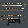 Japanese Samurai Sword Taidao Weapon Cold Weapon Ninja Sword Next Generation PBR Material Sword Scabbard Treasure Sword Ancient Weapon Artifact Weapon 3d model