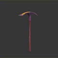 Axe Shaped Lighting Combination With Black Yellow Accents And Wooden Handle Design