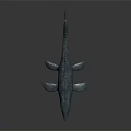 Realistic Prehistoric Ichthyosaur Marine Reptile With Open Mouth Sharp Teeth Long Tail And Flippers