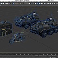 Science Fiction Armored Vehicle Transporter Armored Vehicle Motorcycle Launcher Light Tank Infantry Fighting Vehicle Low Face Number Low Model Simple Model Game Movie and TV Level 3d model