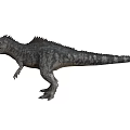 Realistic Dinosaur Model With Spiked Back Sharp Teeth And Textured Skin In Standing Posture 3d model