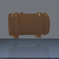 Copper Hinged Door With Modern Metal Design And Shiny Surface Details