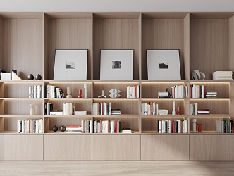 Modern bookcase 3d model