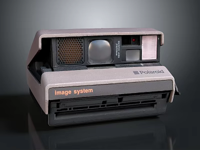 Classic Vintage Polaroid Image System Instant Film Camera Front 3d model