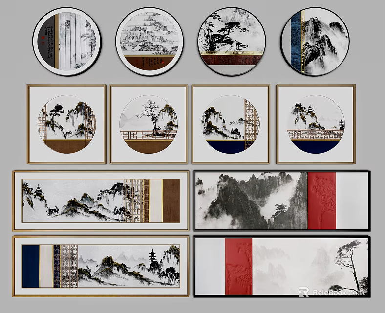 Modern Open Kitchen Interior Design With Island Counter And Appliances 3d model