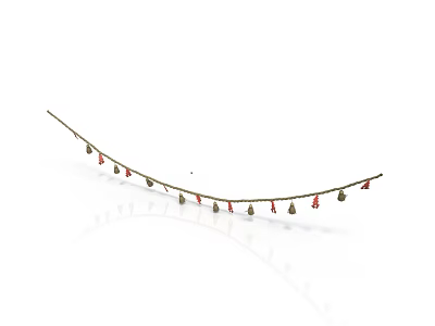 Decorative String of Small Bells for Home Decoration and Festive Hanging Use 3d model