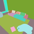 Sofa combination 3d model