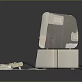 Vintage Computer System With Monitor Keyboard Mouse And Green