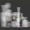 Animal Shaped Transparent Glassware In Various Sizes And Shapes On Black Background With Reflections