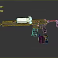 Modern Tactical Rifle With White Optic Sight Black Body And Detachable Magazine
