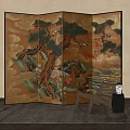 New Chinese Style Screen Partition 3d model