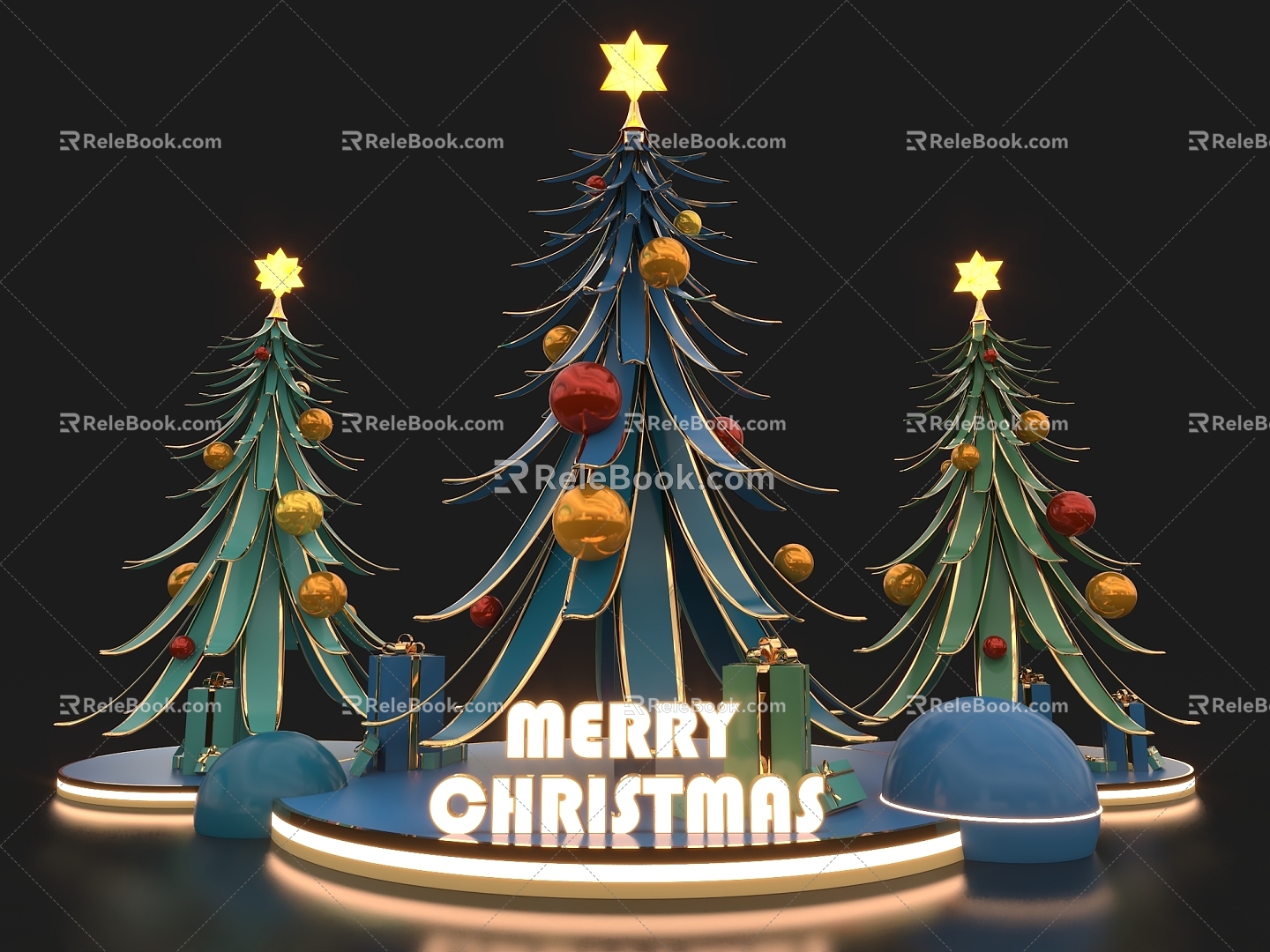 Christmas tree beautiful Chen 3d model