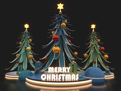 Christmas tree beautiful Chen 3d model