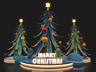 Christmas tree beautiful Chen 3d model