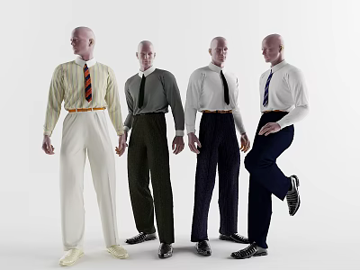 Modern Men Fashion Male Model 3d model